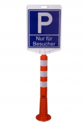 Flexibler Absperrpfosten, Ø 70 mm, orange, überfahrbar
